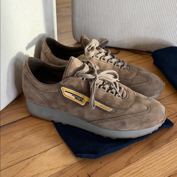 Prada Men's Tan Suede Sneakers - Picture 8 of 8